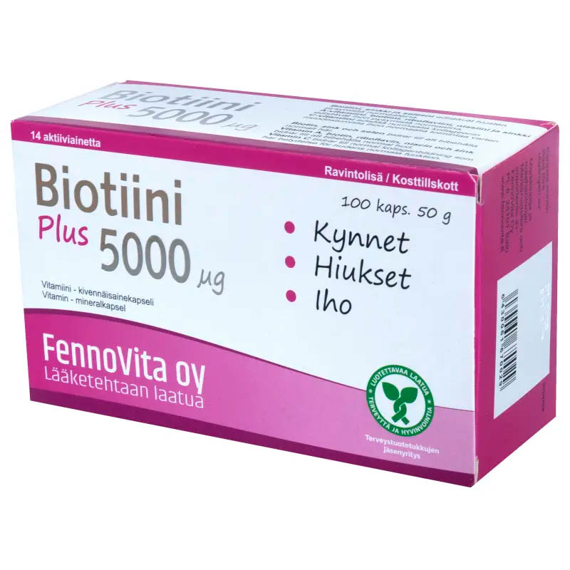 Fennovita 50g Ravintolisä Biotiini Plus 100 kpl